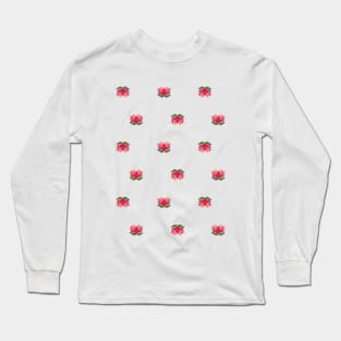 Light Open Simple Protea Pattern Long Sleeve T-Shirt